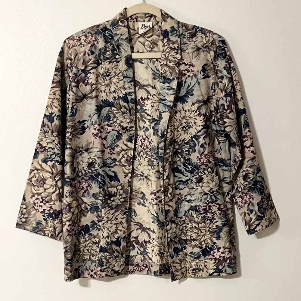 Byer California Lightweight Floral Tapestry Print Blazer Women’s Size Medium